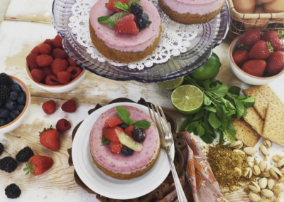 Mixed Berry Cheesecake with Mint and Lime