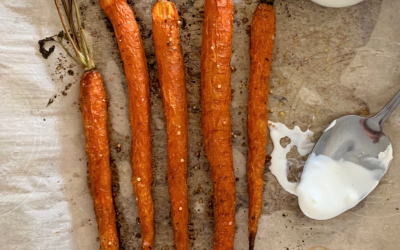 Charred Carrots with Crème Fraiche